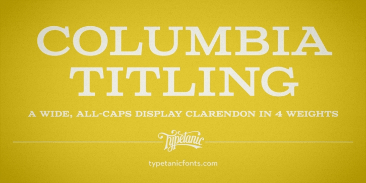 Columbia Titling font preview