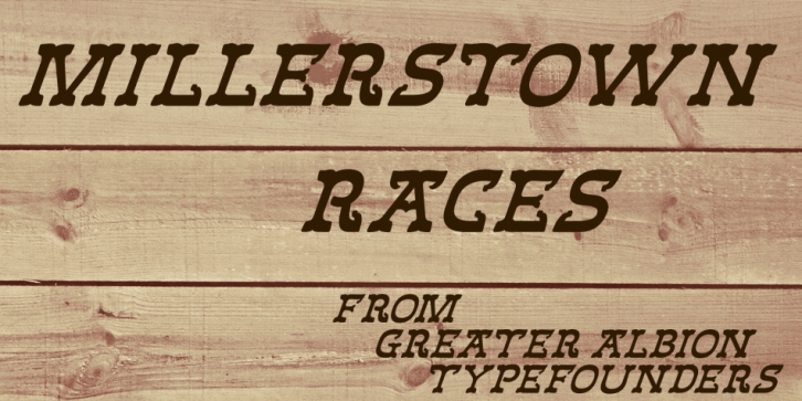 Millerstown Races font preview