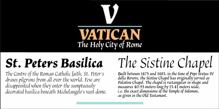 Vatican font preview