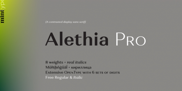 Alethia Pro font preview