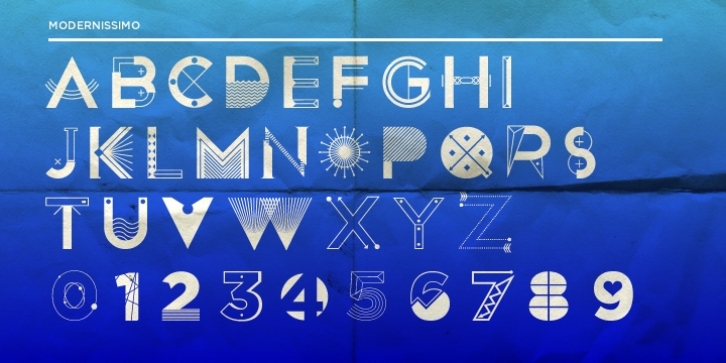 Modernissimo font preview