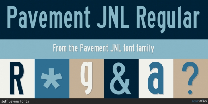 Pavement JNL font preview
