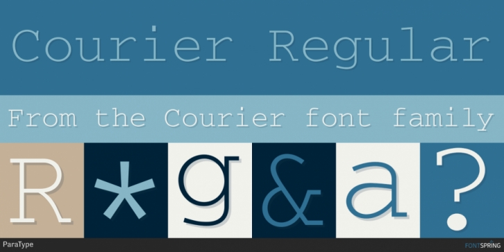 Courier font preview