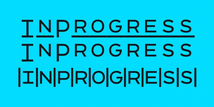 InProgress font preview
