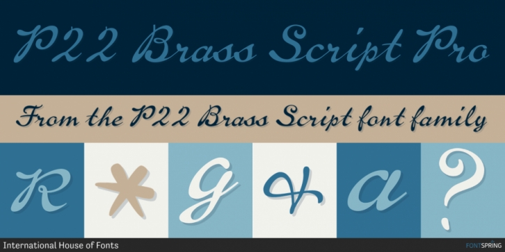 P22 Brass Script font preview