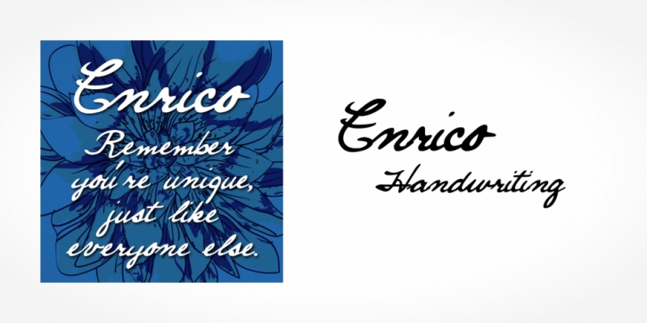 Enrico Handwriting font preview