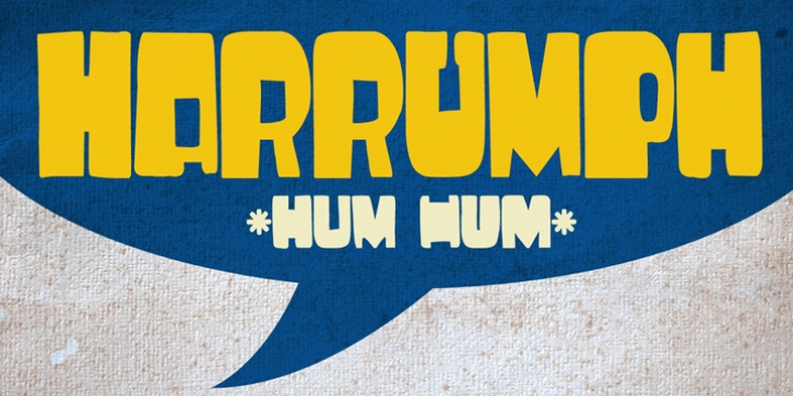 Harrumph font preview