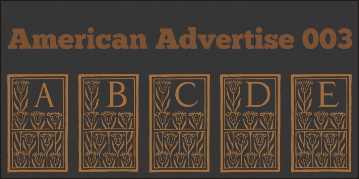 American Advertise font preview