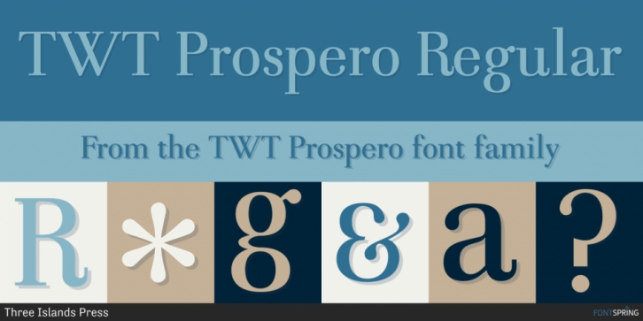 TWT Prospero font preview