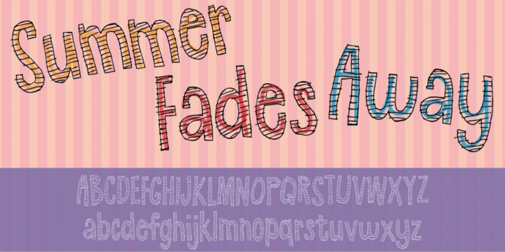 Summer fades away font preview