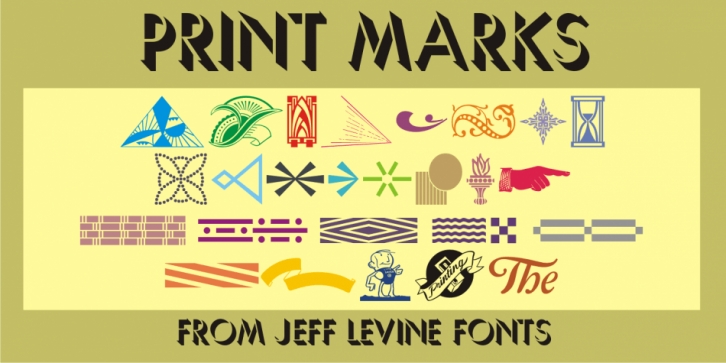 Print Marks JNL font preview