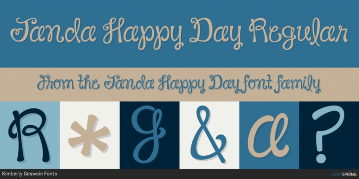 Janda Happy Day font preview