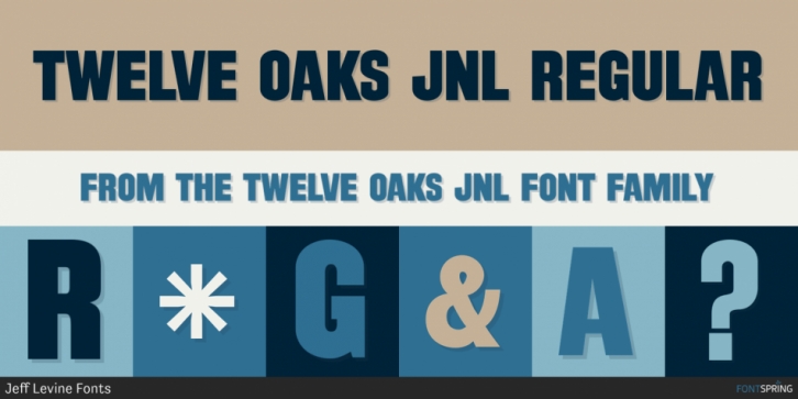 Twelve Oaks JNL font preview