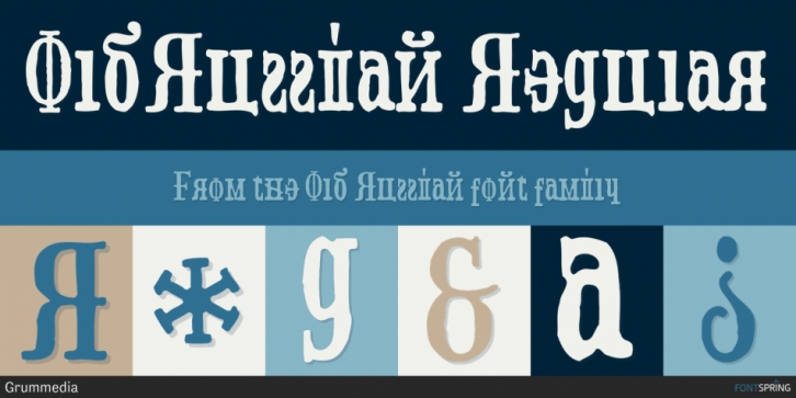 Old Russian font preview