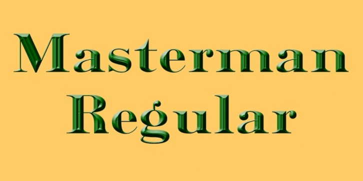 Masterman font preview