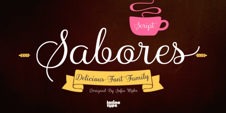 Sabores Script font preview