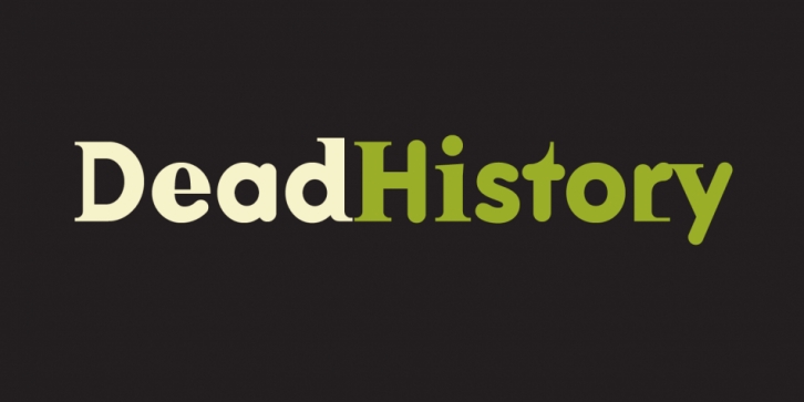 Dead History font preview