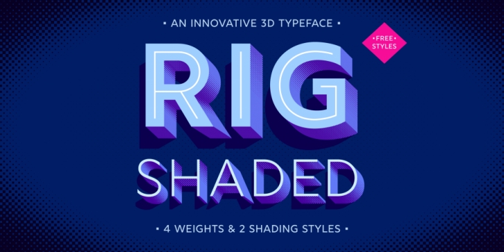 Rig Shaded font preview