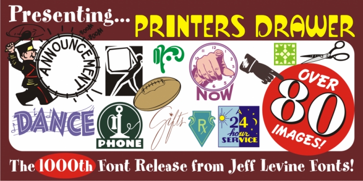 Printers Drawer JNL font preview