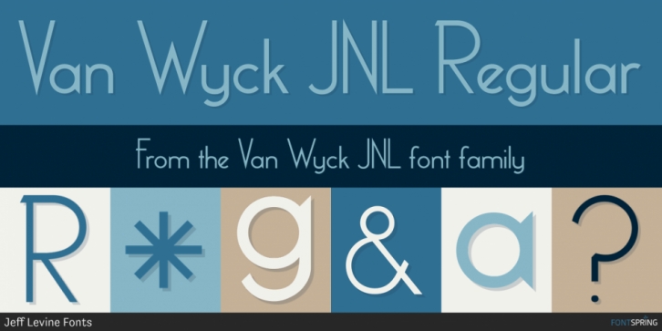 Van Wyck JNL font preview