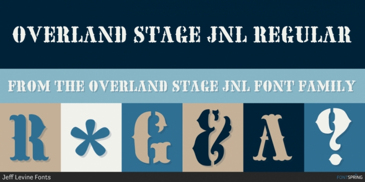 Overland Stage JNL font preview