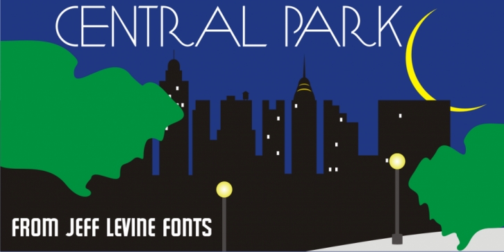 Central Park JNL font preview