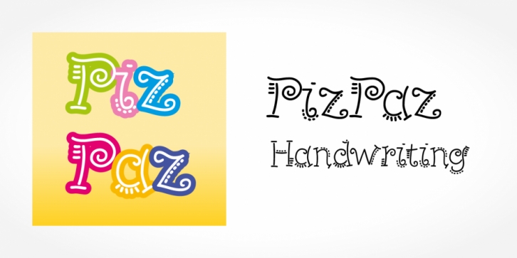 PizPaz Handwriting font preview