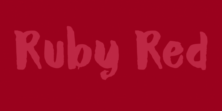 Ruby Red font preview