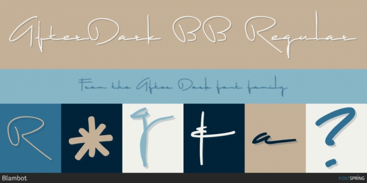After Dark font preview