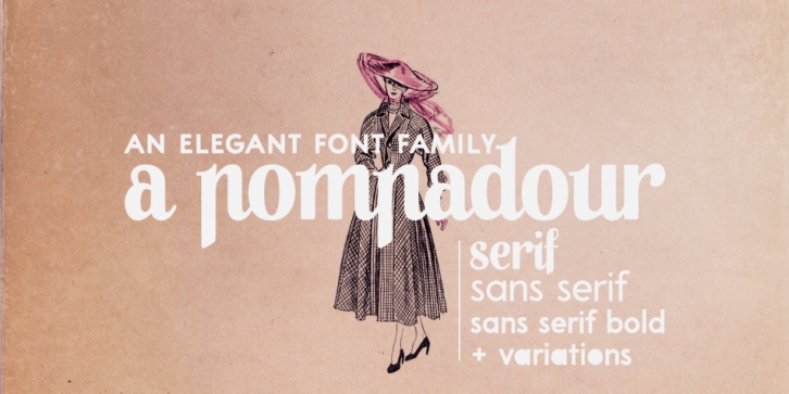 A Pompadour font preview