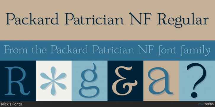 Packard Patrician NF font preview