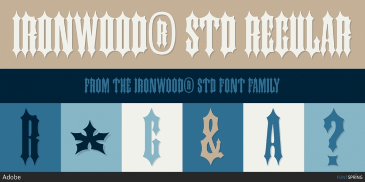 Ironwood Std font preview
