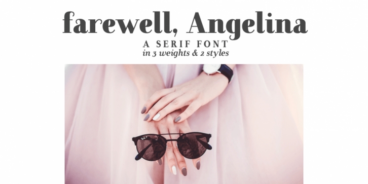 Farewell, Angelina font preview