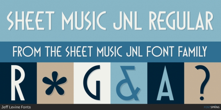 Sheet Music JNL font preview