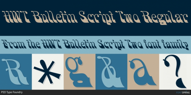 HWT Bulletin Script Two font preview