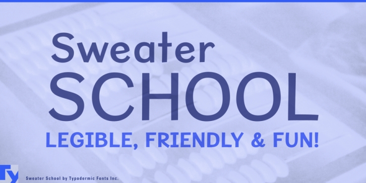 Sweater School font preview