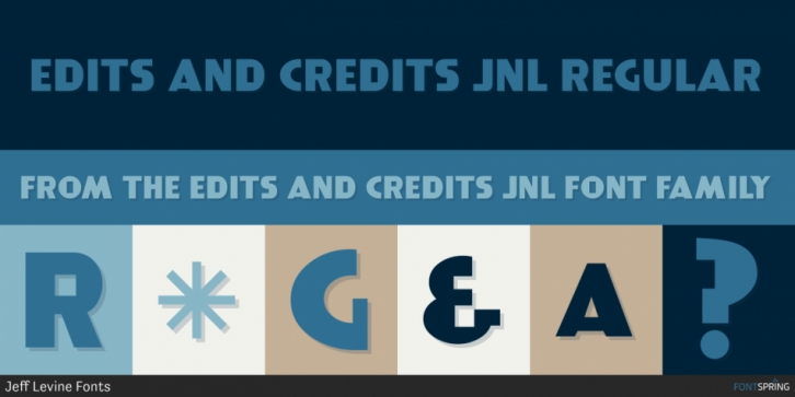 Edits and Credits JNL font preview