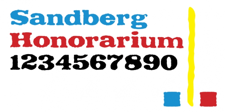 Sandberg Honorarium font preview