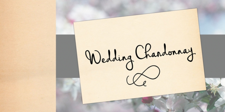 Wedding Chardonnay font preview