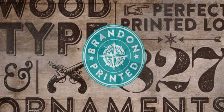 Brandon Printed font preview