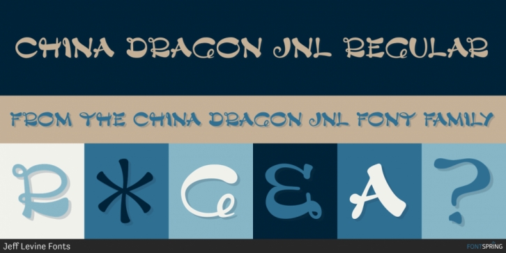 China Dragon JNL font preview