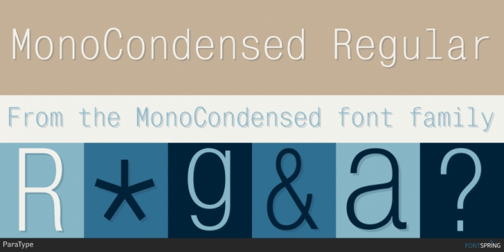 MonoCondensed font preview