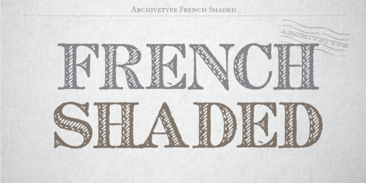 Archive French Shaded font preview