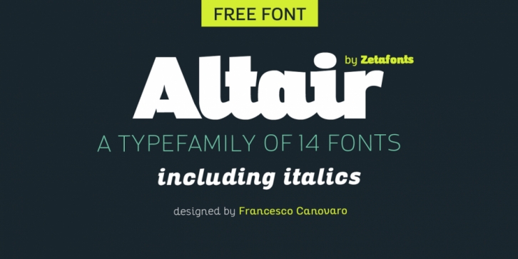 Altair font preview
