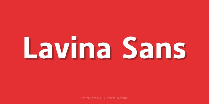 Lavina Sans PRO font preview