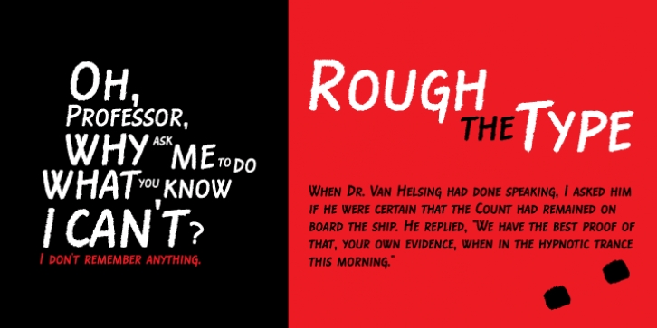 Rough the Type font preview