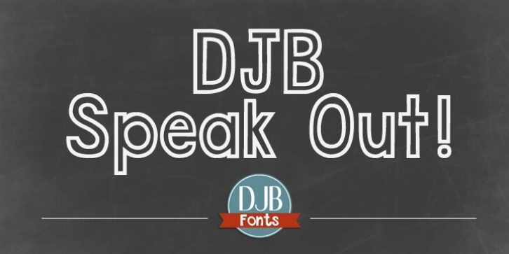DJB Speak Out font preview