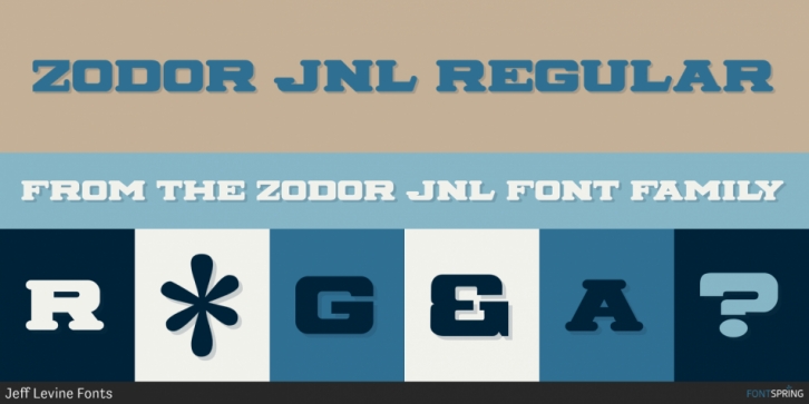 Zodor JNL font preview