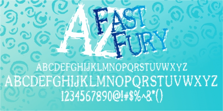 AZ Fast Fury font preview