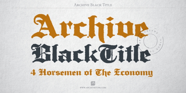Archive Black Title font preview